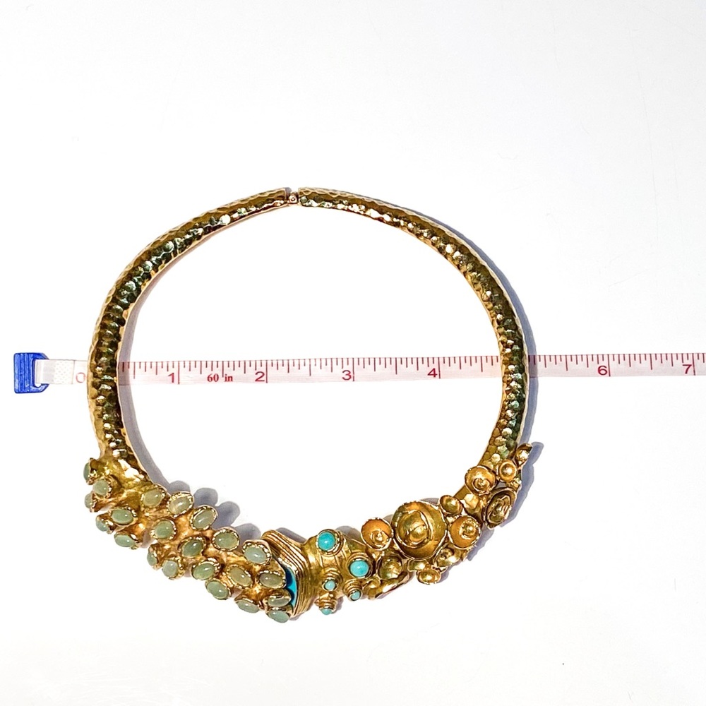 Rare Yves Saint Laurent Arty Brutalist Choker Necklace - Picture 15 of 16